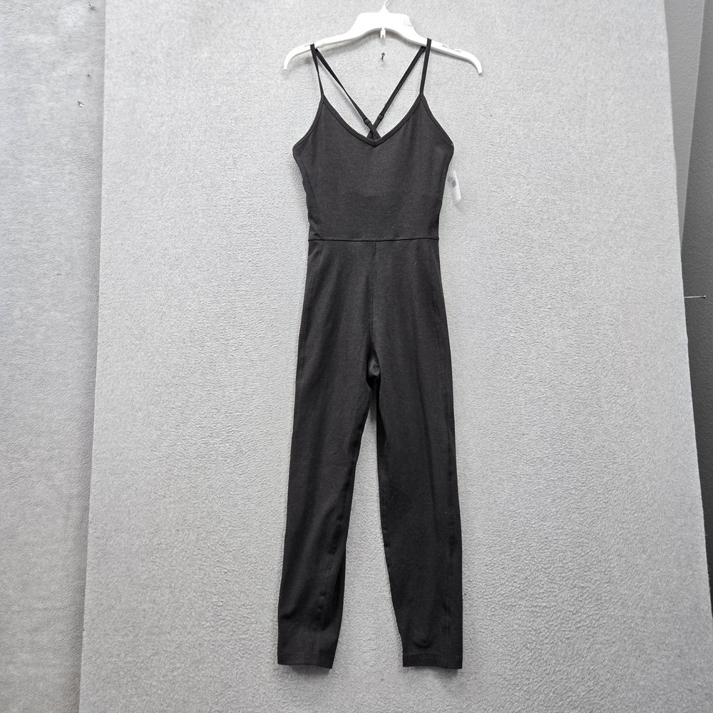 Old Navy Women Jumpsuit M Gray Powerchill Active Go-Dry Sleeveless Cropped NWT